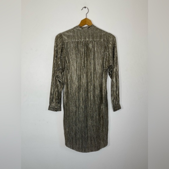 Sabina Musayev‎ Metallic Tie Neck Shimmer Dress - Picture 10 of 10